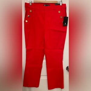 Jules & Leopold Bright Red Cropped Sailor Pants